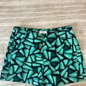 Candies  Juniors  Teal and Black Patterned High Waist Shorts size 7‎